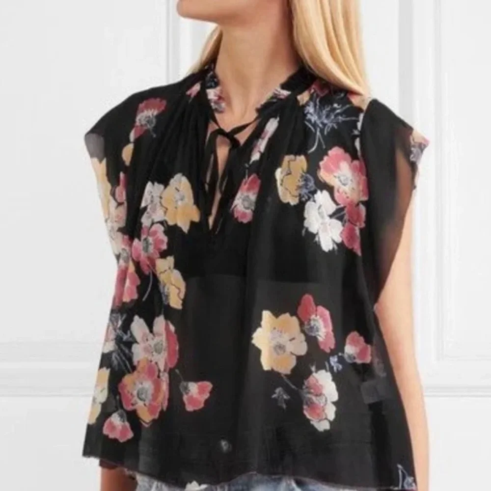 Ulla Johnson Saadi floral print silk-georgette blouse - Picture 2 of 3